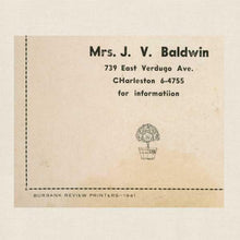 Load image into Gallery viewer, Culinary Capers - 1941 Women's Club of Burbank Vintage Cookbook